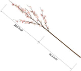 Bulk 4Pcs 37" Cherry Blossom Artificial Flowers White Faux Long Stem Branches for Wedding Home Office Party Centerpieces Wholesale