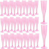 Bulk 24 Pcs Disposable Clear Champagne Flutes Plastic Toasting Glasses for Parties Weddings Mimosa Bars Wholesale