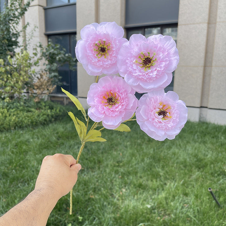 Wedding Floral Backdrop Artificial Lotus Stems - 23.23" Bendable Silk Decor for Venue Styling
