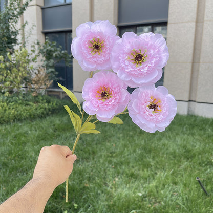 Wedding Floral Backdrop Artificial Lotus Stems - 23.23" Bendable Silk Decor for Venue Styling