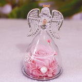 Bulk Praying Angel Rose Figurine with Preserved Flower Gift for Women Mom Grandma Valentine's Day Mother's Day Birthday Wholesale