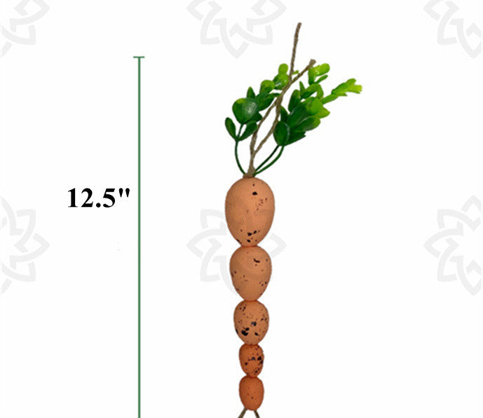 Artificial Easter Carrot Hanging Ornaments Bulk Set, 6 Pcs, 5 Inch, Artificial Floral Decoration