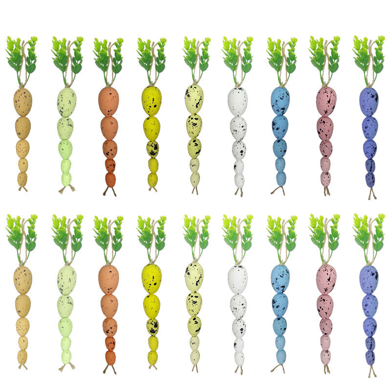 Artificial Easter Carrot Hanging Ornaments Bulk Set, 6 Pcs, 5 Inch, Artificial Floral Decoration