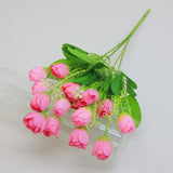 Bulk 13" Mini Rose Buds Silk Flowers Bush Artificial Flowers for Wedding Home Decor Wholesale