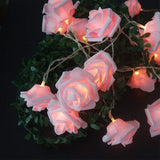 Bulk 10FT 20LED Pink Rose Flower String Lights Battery Operated 5cm Large Rose Flowers for Valentine's Day Wedding Home Party Festival Decor Wholesale