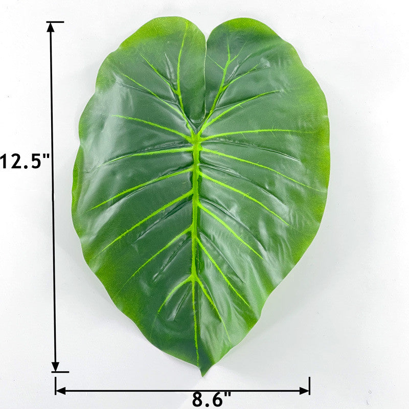 10 Pcs Artificial Elephant Leaf, Bulk Silk Leaves for Cake Decoration and Packaging