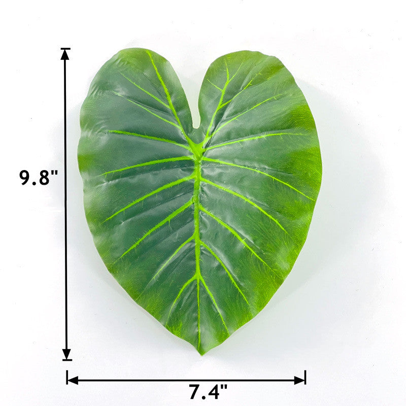 10 Pcs Artificial Elephant Leaf, Bulk Silk Leaves for Cake Decoration and Packaging