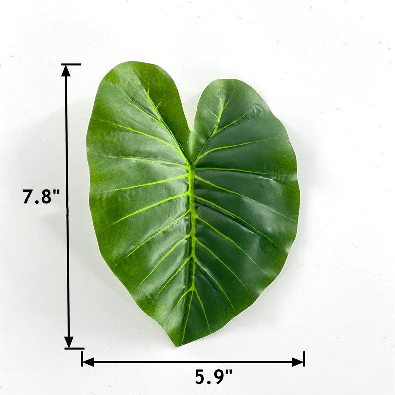 10 Pcs Artificial Elephant Leaf, Bulk Silk Leaves for Cake Decoration and Packaging