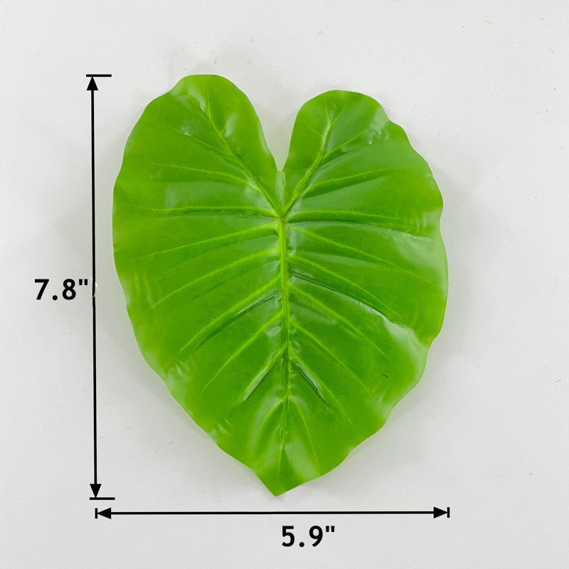 10 Pcs Artificial Elephant Leaf, Bulk Silk Leaves for Cake Decoration and Packaging