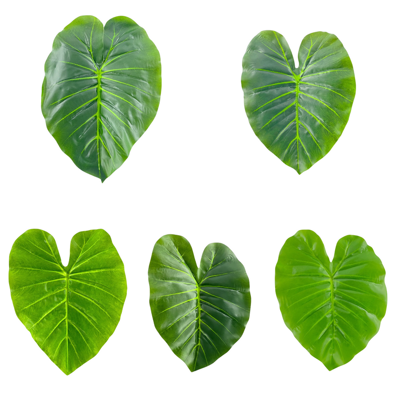 10 Pcs Artificial Elephant Leaf, Bulk Silk Leaves for Cake Decoration and Packaging