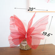 Extra Large Artificial Flower Heads with Glitter Butterfly Effect for Floral Arrangements, Bulk Wholesale