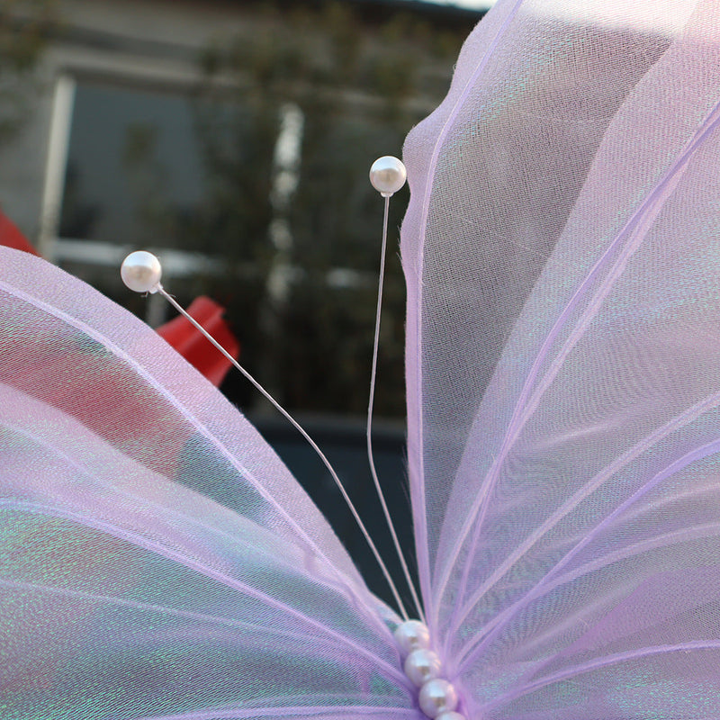 Extra Large Artificial Flower Heads with Glitter Butterfly Effect for Floral Arrangements, Bulk Wholesale