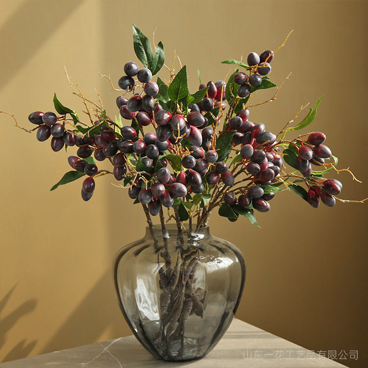 31 Inch Artificial Olive Fruit Branches 10 Pcs Extra Long Silk Tree Plant Stems