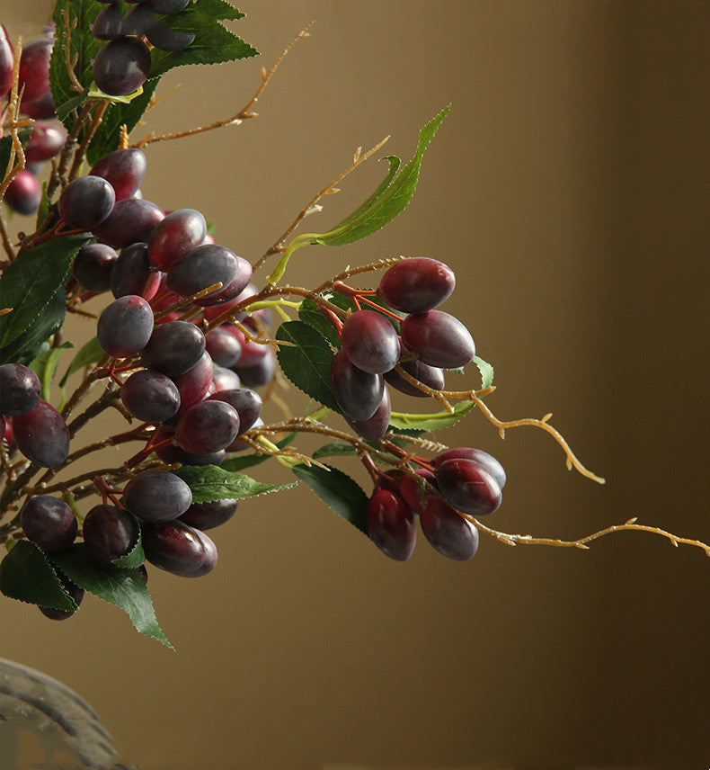 31 Inch Artificial Olive Fruit Branches 10 Pcs Extra Long Silk Tree Plant Stems