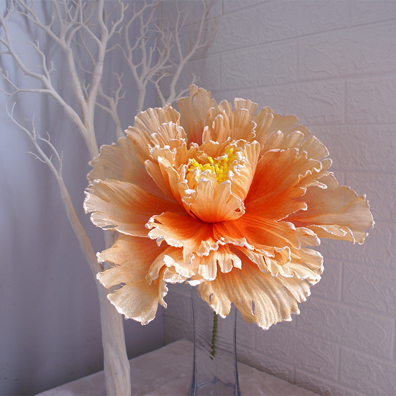10 Pcs Extra Large Artificial Peony Flower Heads, Giant Silk Peonies for Photo Props, Bulk Wholesale