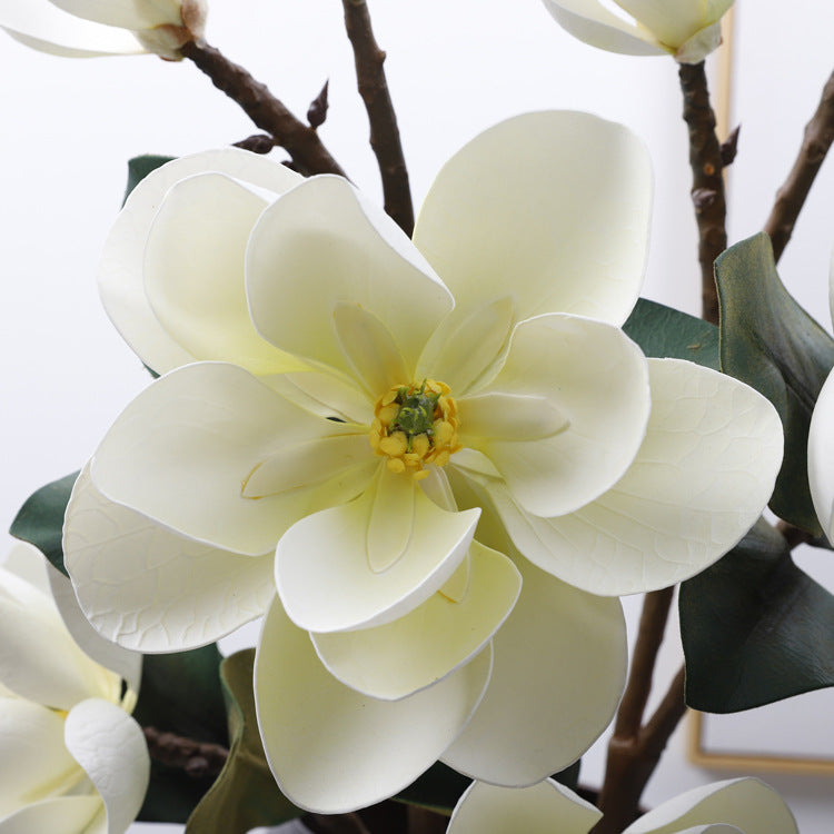 39 Inch Extra Tall Magnolia Stems 10 Pcs Real Touch Artificial Spring Flowers