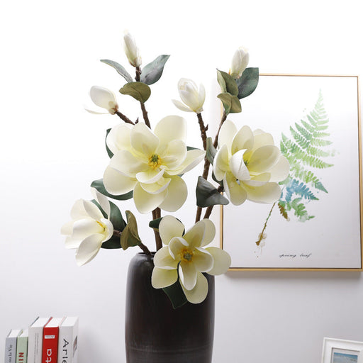 39 Inch Extra Tall Magnolia Stems 10 Pcs Real Touch Artificial Spring Flowers