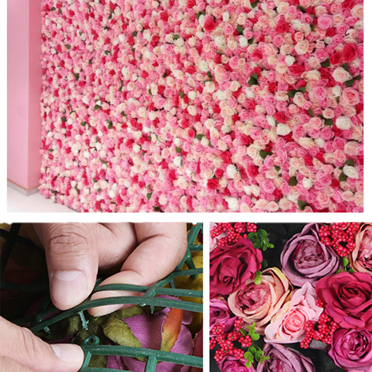 4 Pcs Artificial Silk Flowers for Backdrop Wall Decor, Bulk Set