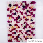 4 Pcs Artificial Silk Flowers for Backdrop Wall Decor, Bulk Set