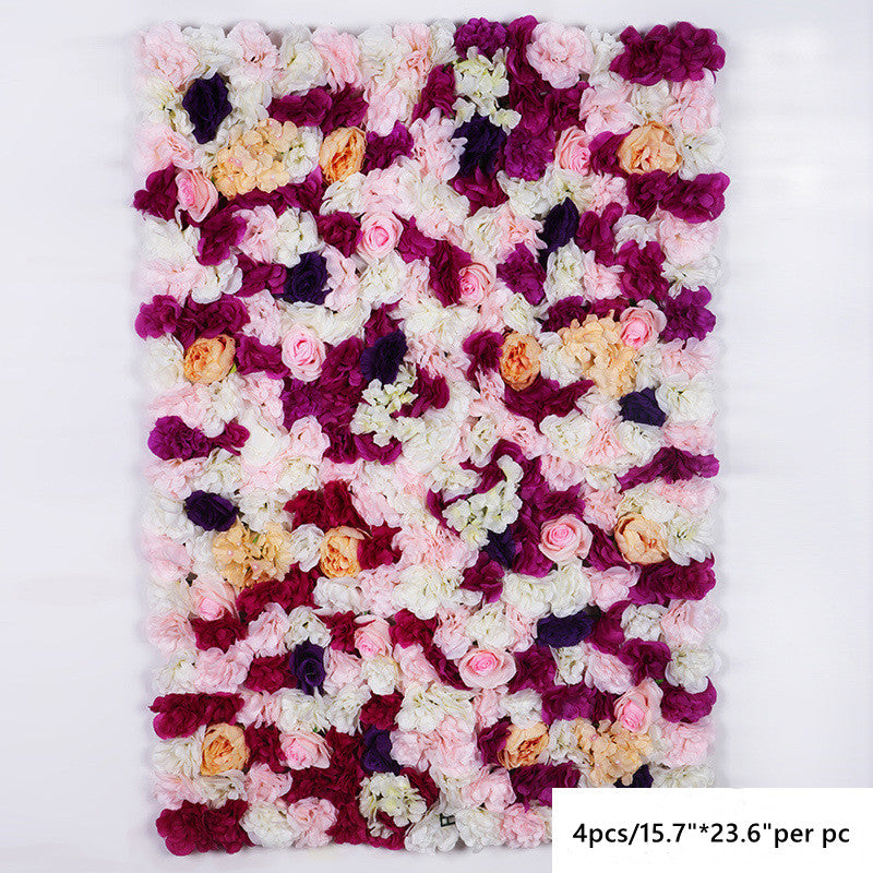 4 Pcs Artificial Silk Flowers for Backdrop Wall Decor, Bulk Set