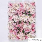 4 Pcs Artificial Silk Flowers for Backdrop Wall Decor, Bulk Set
