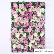 4 Pcs Artificial Silk Flowers for Backdrop Wall Decor, Bulk Set