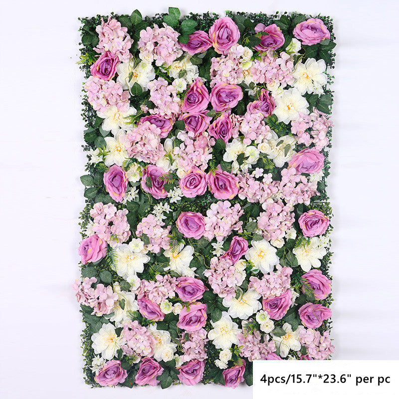 4 Pcs Artificial Silk Flowers for Backdrop Wall Decor, Bulk Set
