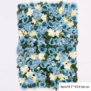 4 Pcs Artificial Silk Flowers for Backdrop Wall Decor, Bulk Set