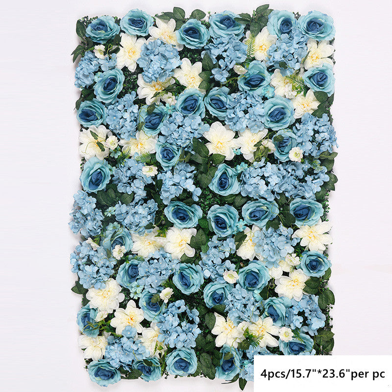 4 Pcs Artificial Silk Flowers for Backdrop Wall Decor, Bulk Set