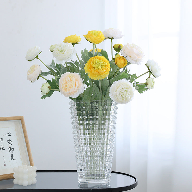 20 Inch Artificial Ranunculus Stems 10 Pcs Silk Ranunculus Flowers Bulk Wholesale