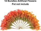 12 Bundles Artificial Flowers for Outdoor Indoor Garden Home Spring Summer Autumn Decoration