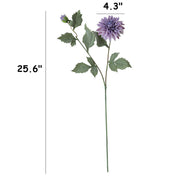 6 Pcs 25 Inch Artificial Silk Fall Dahlia Stem Sprays for Party Decorations Bulk