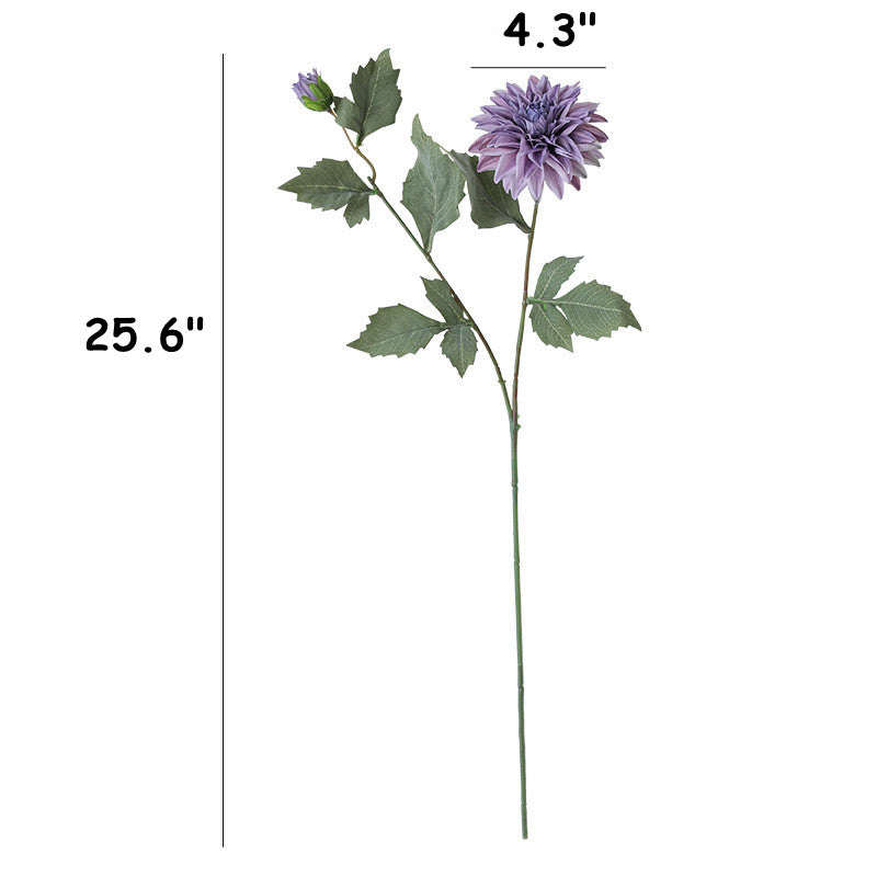 6 Pcs 25 Inch Artificial Silk Fall Dahlia Stem Sprays for Party Decorations Bulk