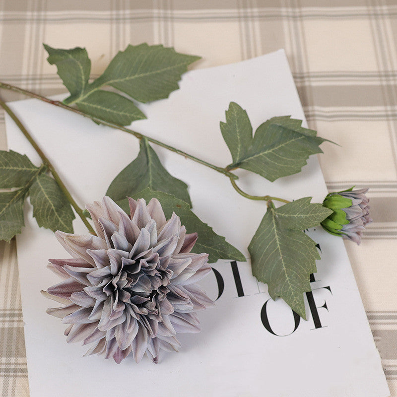6 Pcs 25 Inch Artificial Silk Fall Dahlia Stem Sprays for Party Decorations Bulk