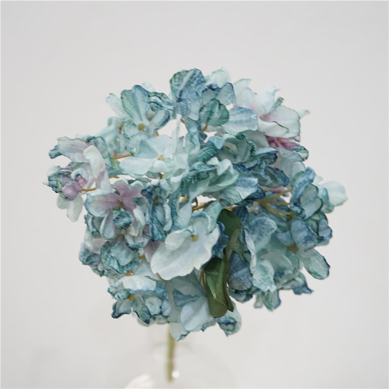 13 Inch Burnt Orange Silk Hydrangea Stems, 10 Pcs Artificial Dried Floral Arrangements