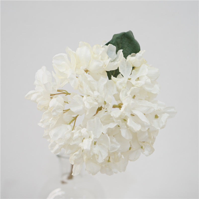 13 Inch Burnt Orange Silk Hydrangea Stems, 10 Pcs Artificial Dried Floral Arrangements