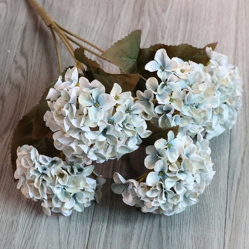 17 Inch Artificial Hydrangea Bush UV Resistant Outdoor Indoor Flowers Bulk Quantity