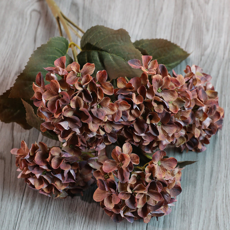 17 Inch Artificial Hydrangea Bush UV Resistant Outdoor Indoor Flowers Bulk Quantity