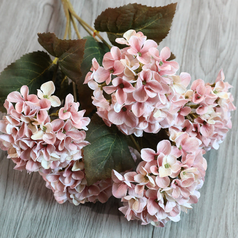 17 Inch Artificial Hydrangea Bush UV Resistant Outdoor Indoor Flowers Bulk Quantity