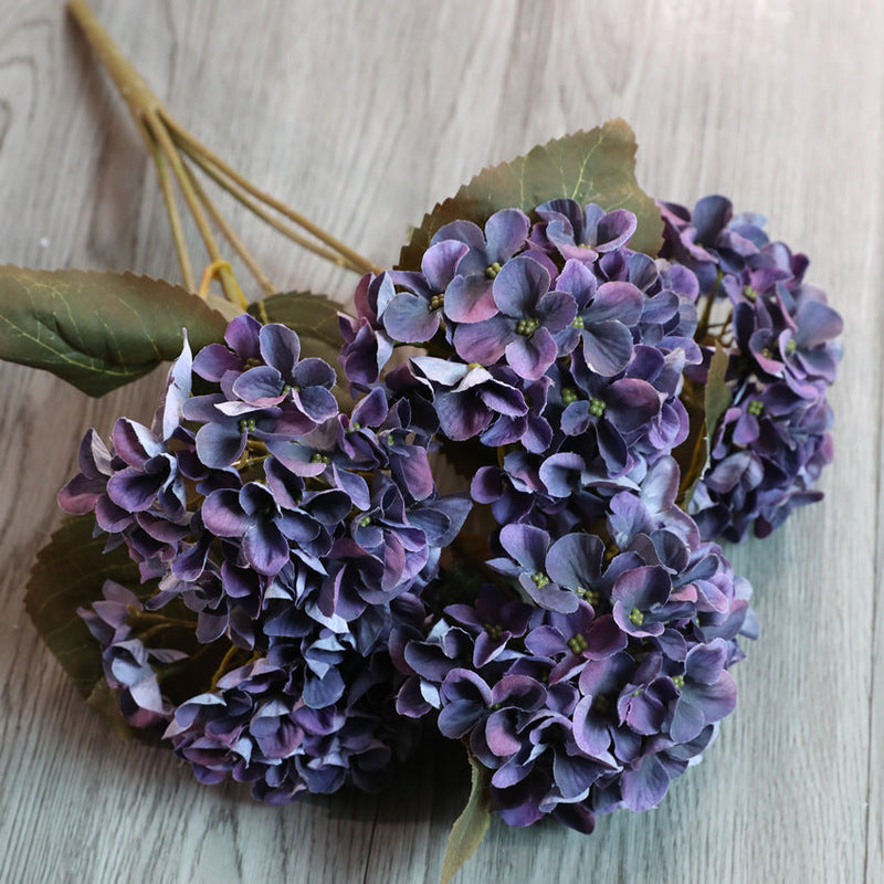 17 Inch Artificial Hydrangea Bush UV Resistant Outdoor Indoor Flowers Bulk Quantity