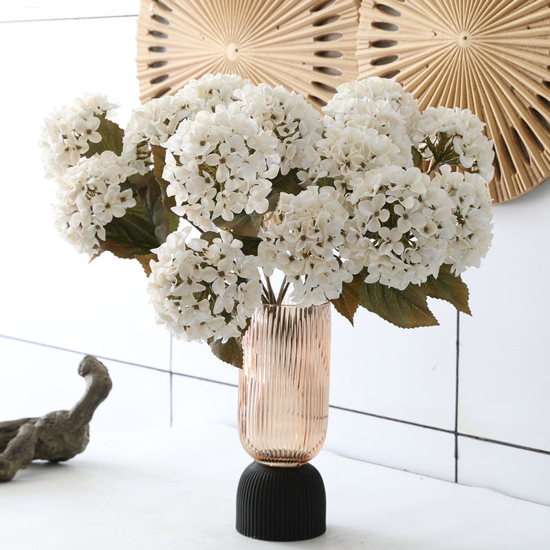 17 Inch Artificial Hydrangea Bush UV Resistant Outdoor Indoor Flowers Bulk Quantity