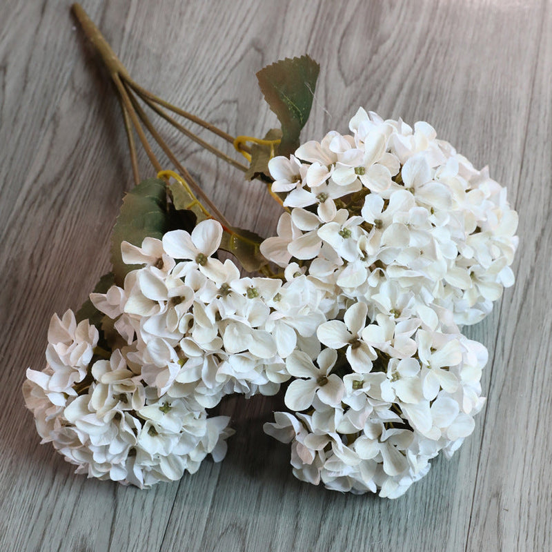 17 Inch Artificial Hydrangea Bush UV Resistant Outdoor Indoor Flowers Bulk Quantity