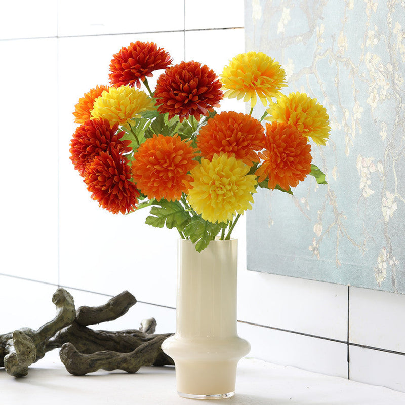 18 Inch Artificial Chrysanthemum Stems 18 Pcs Fall Silk Mum Flowers Bulk