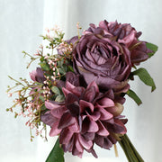 Silk Artificial Dahlia Fall Flowers Bouquet, Small, Bulk Quantity for Arrangements