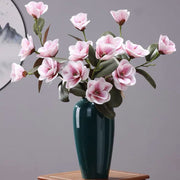 30 Inch Magnolia Stem Spray 6 Pcs Artificial Real Touch Silk Magnolia Flowers