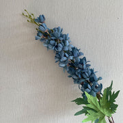 5 Pcs 46 Inch Artificial Bluebonnet Stems Blue Flowers Bulk Silk Floral Arrangement