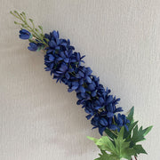 5 Pcs 46 Inch Artificial Bluebonnet Stems Blue Flowers Bulk Silk Floral Arrangement