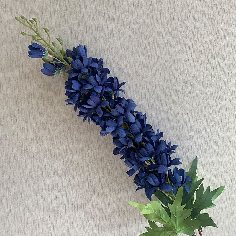 5 Pcs 46 Inch Artificial Bluebonnet Stems Blue Flowers Bulk Silk Floral Arrangement