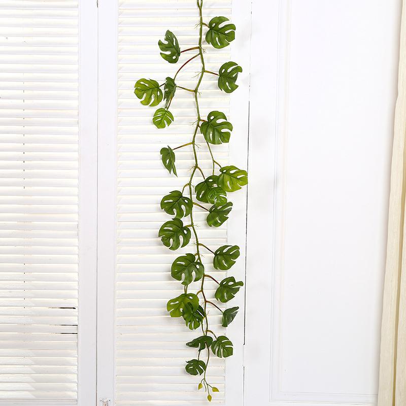 10 Pcs Faux Greenery Garland 55 Ft Total Tropical Leaves Artificial Garland for Indoor Outdoor Decor
