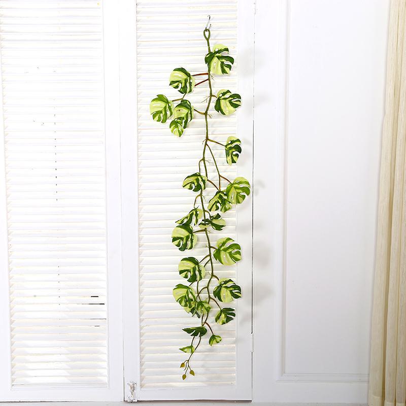 10 Pcs Faux Greenery Garland 55 Ft Total Tropical Leaves Artificial Garland for Indoor Outdoor Decor